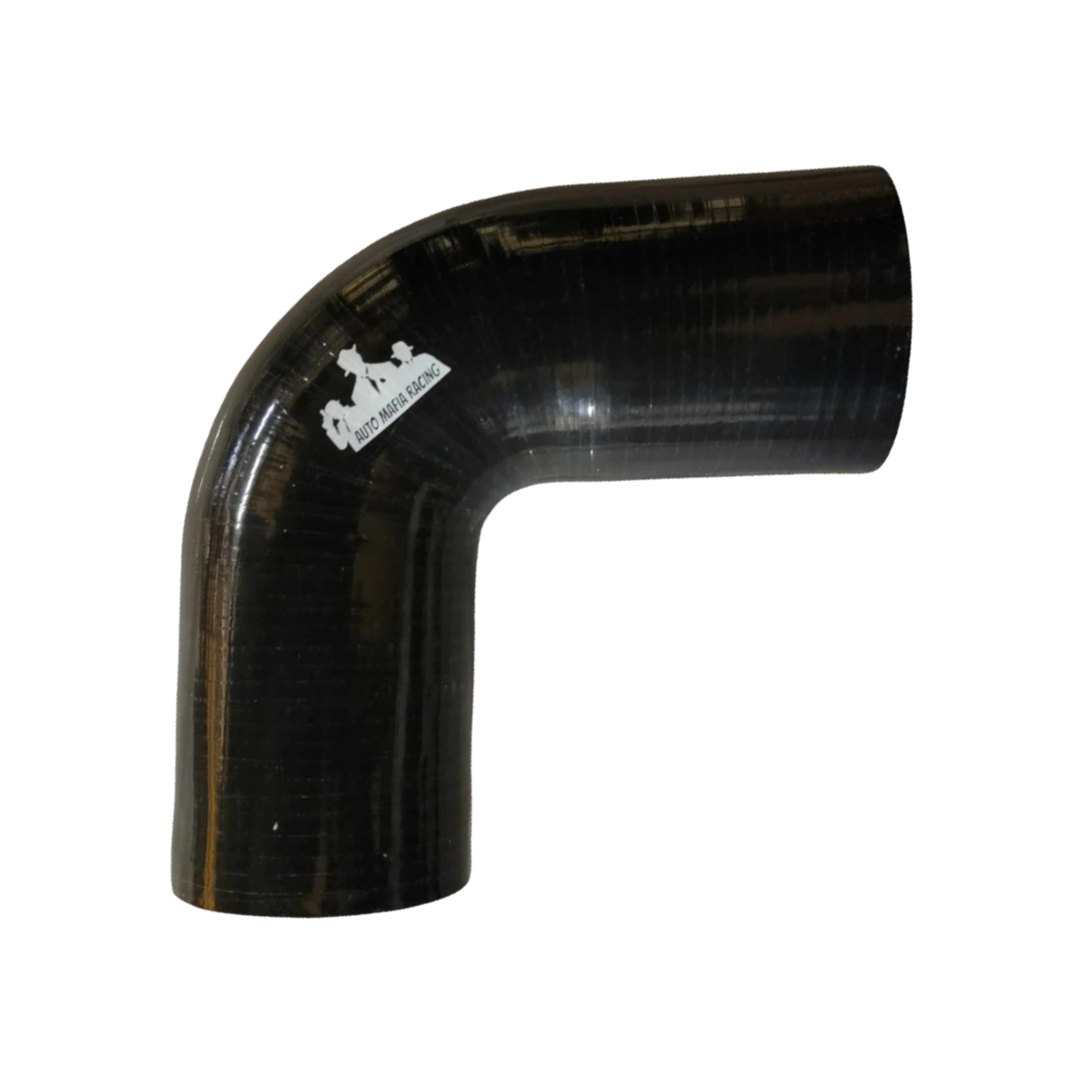 AMR 2.5in - 2.5in 90 Degree Silicone Coupler Long Legs - Black