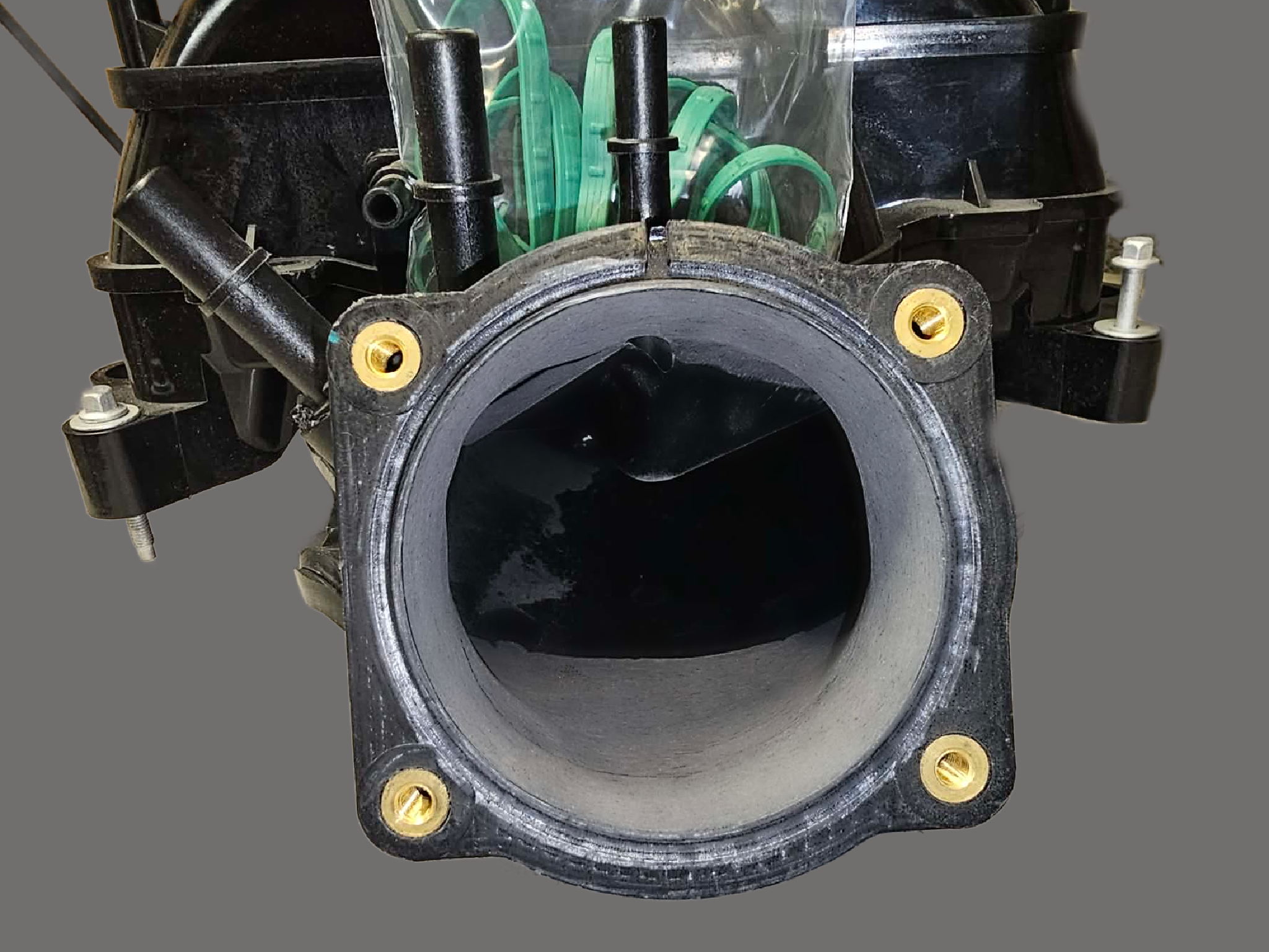 AMR Ported 2021 mustang GT Manifold (Polished Black Finish Runners)