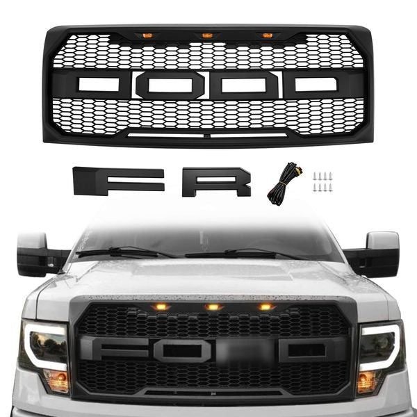 FORD Raptor Style Grill 09-14 F150 with LEDs